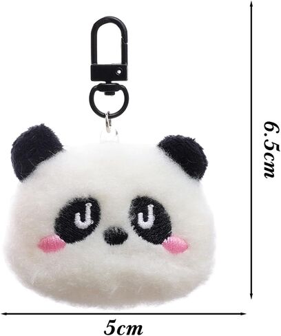 Cute Cartoon Panda Keychains Women Men Plush Panda Doll Bag Pendant Car Keyring Accessories in Saudi Arabia