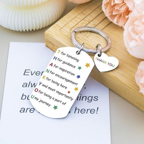 Thank You Gifts for Women Men Coworker Leaving Gifts for Women Retirement Appreciation Gift for Friends Teachers Coworkers Boss Thank You for Listening Guidance Keychain in Saudi Arabia
