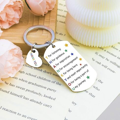 Thank You Gifts for Women Men Coworker Leaving Gifts for Women Retirement Appreciation Gift for Friends Teachers Coworkers Boss Thank You for Listening Guidance Keychain in Saudi Arabia