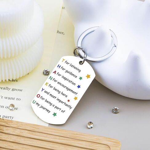 Thank You Gifts for Women Men Coworker Leaving Gifts for Women Retirement Appreciation Gift for Friends Teachers Coworkers Boss Thank You for Listening Guidance Keychain in Saudi Arabia