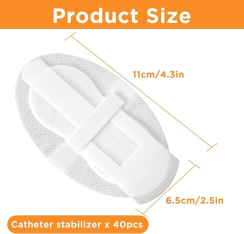 40 Pcs Catheter Stabilization Device, Foley Catheter Leg Bag Urinary Anchor Bandages, Stabilizer Adhesive Sticker for Foley Bag Holder Hook and Loop Adhesive Fixing Device Accessories in Saudi Arabia
