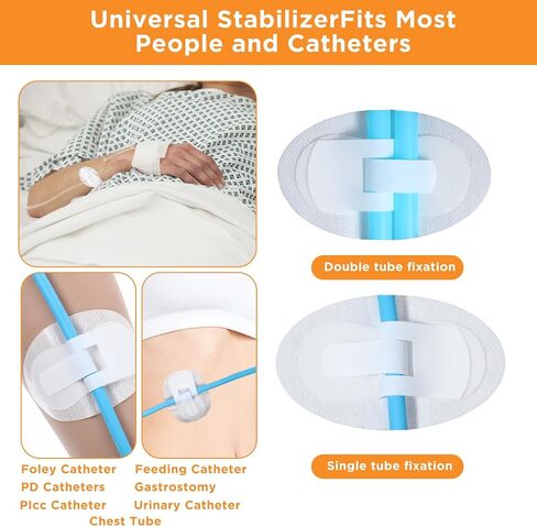40 Pcs Catheter Stabilization Device, Foley Catheter Leg Bag Urinary Anchor Bandages, Stabilizer Adhesive Sticker for Foley Bag Holder Hook and Loop Adhesive Fixing Device Accessories in Saudi Arabia