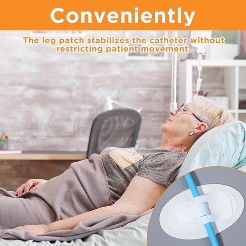 40 Pcs Catheter Stabilization Device, Foley Catheter Leg Bag Urinary Anchor Bandages, Stabilizer Adhesive Sticker for Foley Bag Holder Hook and Loop Adhesive Fixing Device Accessories in Saudi Arabia