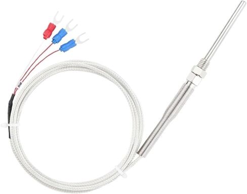 0-800 Degree M8 1m 2m 3m 5m K J PT100 Type 50mm Probe Screw Thread Cable Thermocouple Oven Temperature Sensor(1m M8 PT100) in Saudi Arabia