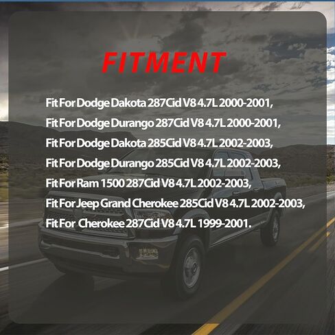 MLS Head Gasket Set with Bolts Fit for Dodge Ram 1500 Dakora Durango Jeep Grand Cherokee 1999-2003 4.7L V8 SOHC 16 Valve HS26157PT ES71129 CS26157 in Kuwait