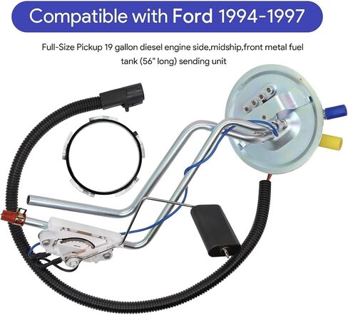 وحدة إرسال الوقود لاقط الديزل مناسبة لـ 1994-1997 Ford F-250 F-350 أمامي/ميديشيب/جانبي 19 جالون استبدال # FMSU-9DE in Saudi Arabia
