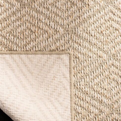 SAFAVIEH Palm Beach Collection Accent Rug - 4' x 6', Beige & Beige, Sisal Design, Non-Shedding & Easy Care, Ideal for High Traffic Areas in Entryway, Living Room, Bedroom (PAB360A) in Saudi Arabia
