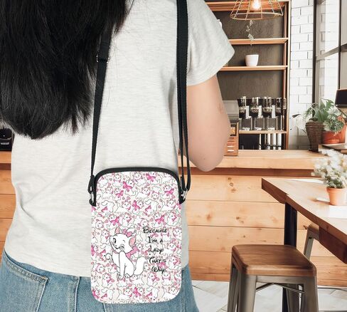 G2TUP Cartoon Cat Crossbody Bag Cats Lover Gifts Because I'm a Lady Shoulder Bag Cartoon Movie Themed Merch in Saudi Arabia