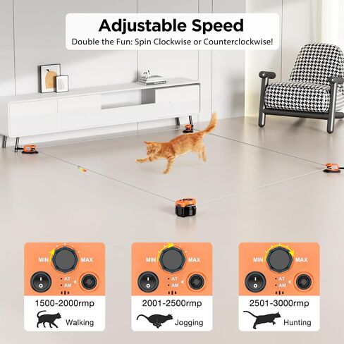 Pet Deluxe Interactive Cat Toy for Indoor Cats, Auto/Remote Control DIY Cat Mouse Hunting Treadmill Keep Bored Kitten Puppy Entertained to Chase, Feather Toy to Exercise-Sky Blue in Kuwait