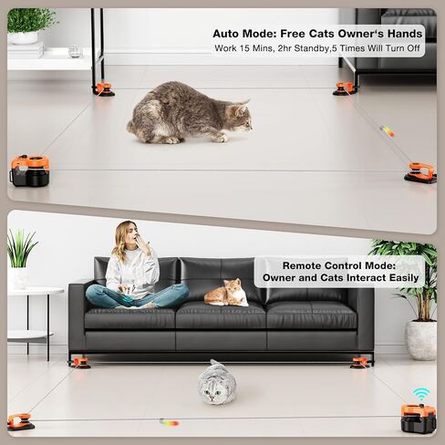Pet Deluxe Interactive Cat Toy for Indoor Cats, Auto/Remote Control DIY Cat Mouse Hunting Treadmill Keep Bored Kitten Puppy Entertained to Chase, Feather Toy to Exercise-Sky Blue in Kuwait