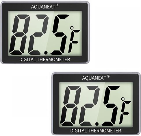 مقياس حرارة Aquaneat Aquarium ، مقياس حرارة خزان الأسماك ، مقياس درجة الحرارة الرقمية المائية ، مع شاشة LCD كبيرة in Kuwait