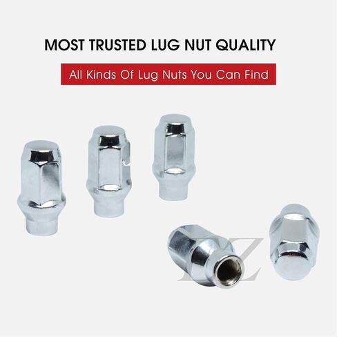 20 ET Conical Bulge Long Lug Nuts 9/16" with Center Washers 0.33" Shank 0.75" Dia 1.75" Length in Saudi Arabia