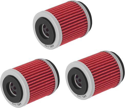 AHL 143 Oil Filter for 1985-2001 Yamaha XT350 350,TT225 225 1986-1987,TT350 343 1990,TT600 600 1997,TTR225 225 2000-2004,TTR230 223 2005-2017 2020,XT200 200 1982-1983,XT225 225 2001-2007(pack of 3) in Saudi Arabia