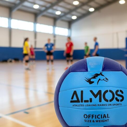 Almos Training Volleyball | Blue | Indoor Outdoor Volleyballs Sports Training Game Play Ball for Professionals| Adult | Official size in Saudi Arabia