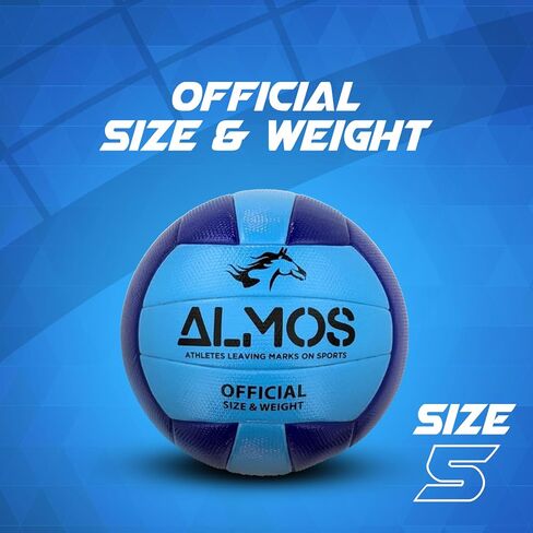 Almos Training Volleyball | Blue | Indoor Outdoor Volleyballs Sports Training Game Play Ball for Professionals| Adult | Official size in Saudi Arabia