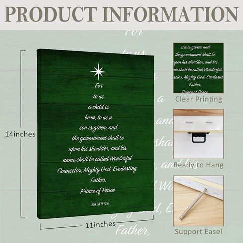 PHAMTE Vintage Snowy Winter Landscape Christmas Wall Art Decor Canvas, Farmhouse Rustic Festive Pictures Wall Decor Art Gifts for Living Room Home, Muted Moody Artwork for Walls 11x14 inch in Kuwait