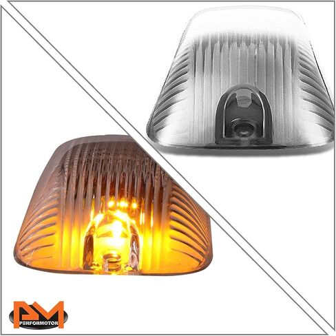 PM PERFORMOTOR 5Pcs White LED Cab Top Roof Running Lights Marker Lights Compatible with 88-02 Chevy/GMC C/K,Chrome Housing/Clear Lens in Saudi Arabia
