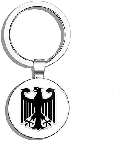 German Eagle Black Metal Round Metal Key Chain Keychain Ring in Saudi Arabia