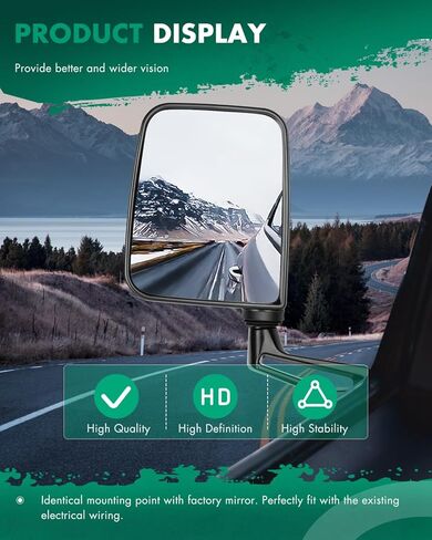SCITOO Driver Side View Mirror Fit For 1995 1997-2002 For Jeep Wrangler 1987-94 Models with Half Door Manual Fold Manual adjustment Left Outside Exterior Mirror CH1320102 55027208 in Saudi Arabia