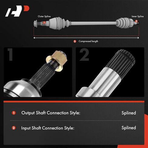 A-Premium Front Driver or Passenger Side CV Axle Shaft Assembly Compatible with Subaru Impreza 2017-2022, Replace# 28321FL010 in Saudi Arabia