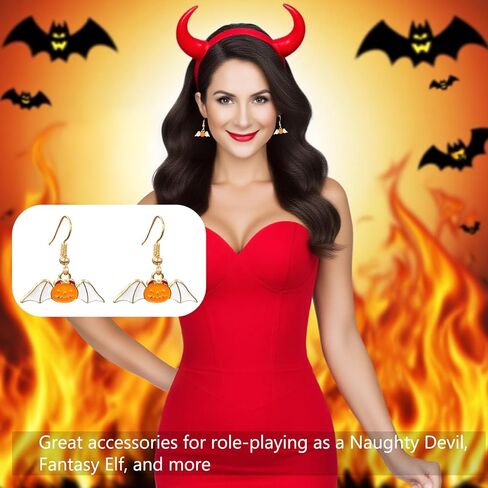 4 أزواج من أقراط الهالوين للنساء، أقراط متدلية على شكل شبكة العنكبوت على شكل يقطين الشيطان شبح العنكبوت، إكسسوارات مجوهرات للعب الأدوار التنكرية in Kuwait