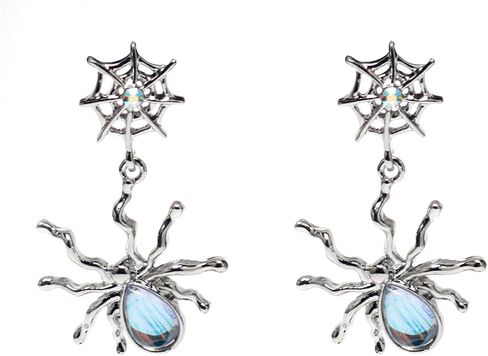MALOYANVE Black Spider Earrings for Women Vintage Gothic Halloween Red Crystal Spider Drop Dangle Earrings Punk Style Cross Spider Earrings Reptile Animal Jewelry Halloween Costume Decorations Party Favors Gifts in Saudi Arabia