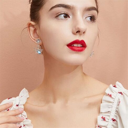 MALOYANVE Black Spider Earrings for Women Vintage Gothic Halloween Red Crystal Spider Drop Dangle Earrings Punk Style Cross Spider Earrings Reptile Animal Jewelry Halloween Costume Decorations Party Favors Gifts in Saudi Arabia
