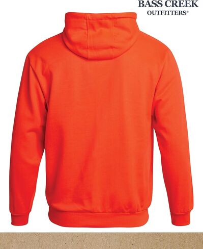 Bass Creek Outfitters Men's High Visibility Warm Sweatshirt - Safety Workwear Pullover Hoodie: Neon Yellow, Orange in Kuwait