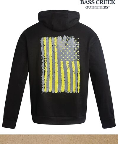 Bass Creek Outfitters Men's High Visibility Warm Sweatshirt - Safety Workwear Pullover Hoodie: Neon Yellow, Orange in Saudi Arabia