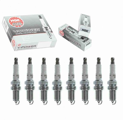 8 pc NGK V-Power Spark Plugs compatible with Dodge Dakota 5.2L V8 1992-1996 in Saudi Arabia