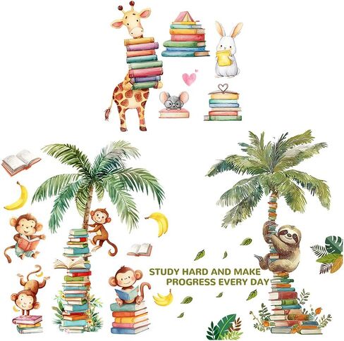 3 Sheets Multi Style Learning Knowledge Theme Wall Decor Stickers Bundle Colorful Cute Cartoon Learning Study Educational Vinyl Decals Perfect for Nursery Preschool Classroom Teachers Decoration in Saudi Arabia