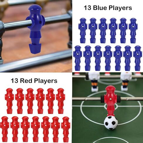 26pcs Foosball Men Replacement, Soccer Player Set Football Players Parts Foosball Man Table Player Football Machine Accessories Replacement Parts in Saudi Arabia