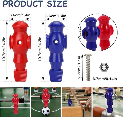 26pcs Foosball Men Replacement, Soccer Player Set Football Players Parts Foosball Man Table Player Football Machine Accessories Replacement Parts in Saudi Arabia