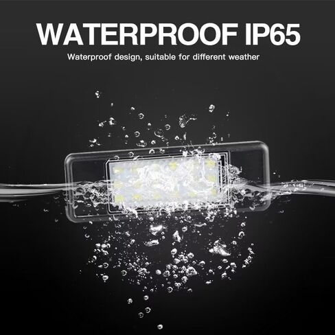 Generic SAARMAT Led License Plate Light Assembly,For Mercedes Ben'z Sprinter(W906) VITO(W639) Viano(W639),Licence Plate Led Light,12V White 18-SMD Bulb Rear Tag Lights,2pcs in Kuwait