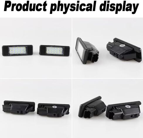 Generic SAARMAT Led License Plate Light Assembly,For Mercedes Ben'z Sprinter(W906) VITO(W639) Viano(W639),Licence Plate Led Light,12V White 18-SMD Bulb Rear Tag Lights,2pcs in Kuwait