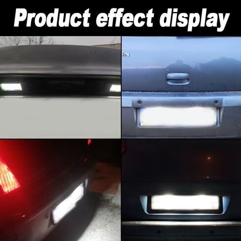 Generic SAARMAT Led License Plate Light Assembly,For Mercedes Ben'z Sprinter(W906) VITO(W639) Viano(W639),Licence Plate Led Light,12V White 18-SMD Bulb Rear Tag Lights,2pcs in Kuwait