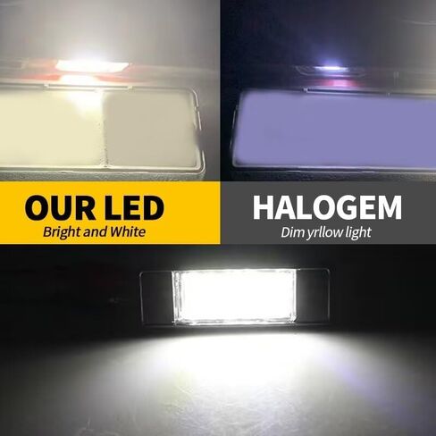 Generic SAARMAT Led License Plate Light Assembly,For Mercedes Ben'z Sprinter(W906) VITO(W639) Viano(W639),Licence Plate Led Light,12V White 18-SMD Bulb Rear Tag Lights,2pcs in Kuwait