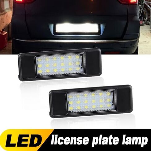 Generic SAARMAT Led License Plate Light Assembly,For Mercedes Ben'z Sprinter(W906) VITO(W639) Viano(W639),Licence Plate Led Light,12V White 18-SMD Bulb Rear Tag Lights,2pcs in Kuwait