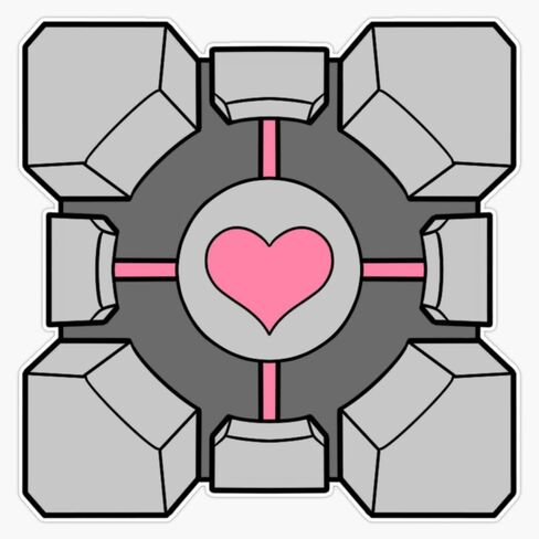 MAGNET Portal Companion Cube ملصق فينيل مغناطيسي ملصق مغناطيسي 5 بوصة in Saudi Arabia