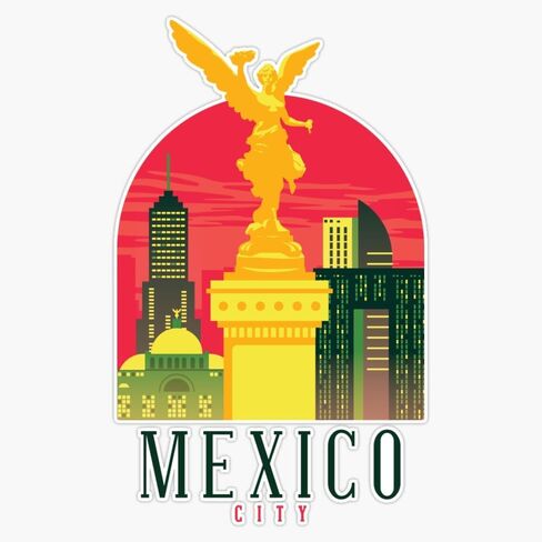 Mexico City My City Trip Travel Sticker Bumper Sticker Vinyl Decal 5" in Saudi Arabia