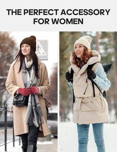 3 Pairs Women's Winter Knit Gloves Touchscreen Cold Weather Gloves Fleece Lined Gloves for Women in Saudi Arabia