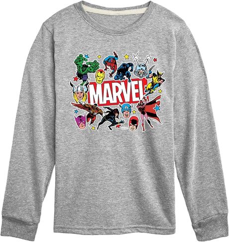 Marvel The Avengers - ملصق مجمع - تي شيرت برسومات طويلة الأكمام للأطفال والشباب in Kuwait