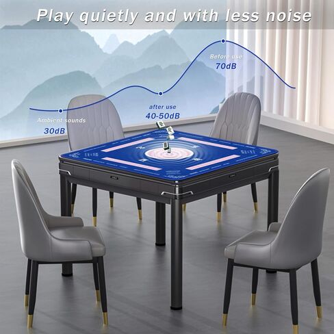 Mahjong Mat ، حصيرة Mahjong ، تقليل الضوضاء غير المنقولة Mahjong for table ، 32.4*32.4 بوصة Mahjong Table Mat للبوكر ، حصيرة ألعاب الطاولة ، ألعاب الورق ، ألعاب البلاط ، Dominoes (Blue) in Kuwait