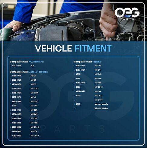 OEG Parts New Starter Compatible With Massey Ferguson Combine MF-205SP 1966-72, Windrower MF-20 1970-71, Tractors MF-203 MF-2135 MF-35 1964-1968, MF-702 1959-62, MF-65 1959-1964 L26925118A 1680065R3 in Saudi Arabia