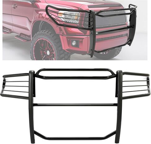Kojem Front Bumper Brush Guard Compatible with 2007-2013 Toyota Tundra & 2008-2014 Toyota Sequoia Black Grille Grill Guard Bumper Protector Steel in Saudi Arabia