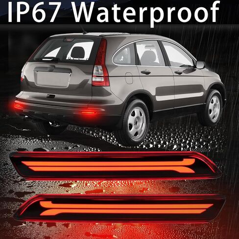LED المصد الخلفي عاكس أضواء عدة لهوندا CRV CR-V 2010 2011 الذيل مصابيح الفرامل مصابيح الضباب النهار تشغيل ضوء بدوره مصباح إشارة، بديل لتصنيع المعدات الأصلية 33555-SWA-J01، 33505-SWA-J01 (مدخن) in Kuwait