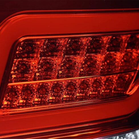 SPEC-D TUNING Black LED Bar Tail Lights Compatible with 2006-2011 Mercedes-Benz W164 ML-Class, Left + Right Pair Assembly in Saudi Arabia