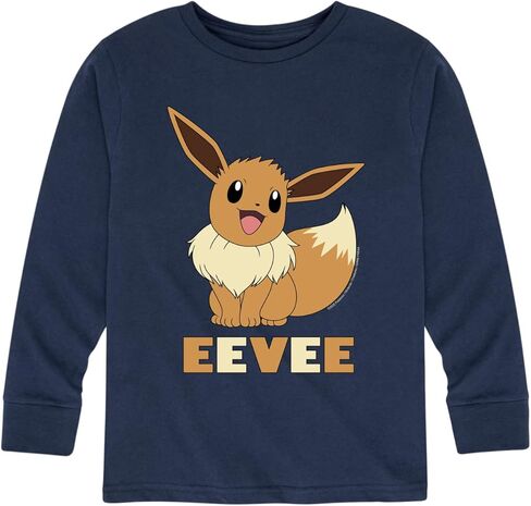HYBRID APPAREL - Pokémon - Happy Eevee - Youth Long Sleeve Graphic T- Shirt in Kuwait