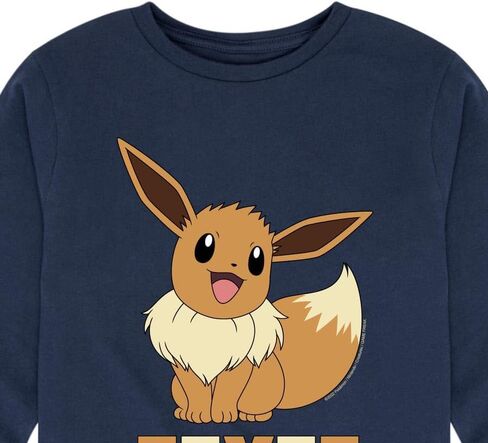 HYBRID APPAREL - Pokémon - Happy Eevee - Youth Long Sleeve Graphic T- Shirt in Kuwait
