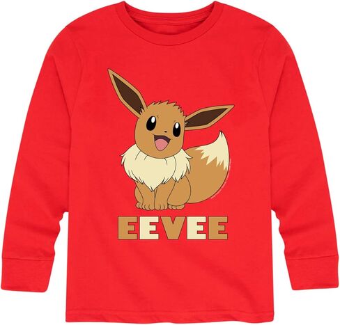 HYBRID APPAREL - Pokémon - Happy Eevee - Youth Long Sleeve Graphic T- Shirt in Kuwait
